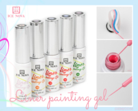 ICE NOVA Liner Peinture Gel Marque Privée Ensemble 15 Ml pour Salon Usine Vente En Gros 51 Couleurs Vegan Gel Vernis À Ongles Uv Led Kit