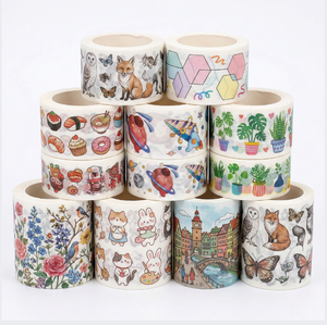 Cinta Adhesiva Washi Verde de Línea Fina para Pintores, Cinta Washi Impresa Personalizada con Logotipo de Marca, Proveedor Mayorista de Cinta Washi con Impresión Personalizada - Product Image 2