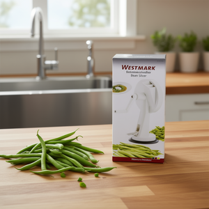 Westmark Manual Bean Slicer with Stainless Steel Blades and Vacuum Base Plastic Material Easy to Clean for Green Beans - Product Image 3