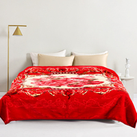Luxus koreanische Stil 100% Polyester dick gestrickt Raschel Nerz Decke umwelt freundliche ungiftige vier Jahreszeiten gewichtete Decken