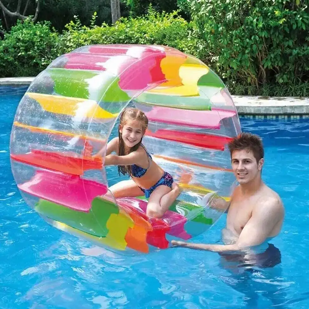 सीपीसी FCCA EN71 MorTime Inflatable रोलर फ्लोट 40 "रंगीन पानी पहिया स्विमिंग पूल रोलर खिलौना बच्चों और वयस्कों के लिए सड़क पर