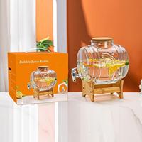 2026 QIAN HU Ensemble de carafes à eau en verre borosilicaté de haute qualité, classiques, épaissies, soufflées à la main, grande capacité, pour jus, vin, bière et boissons gazeuses, 5.5L