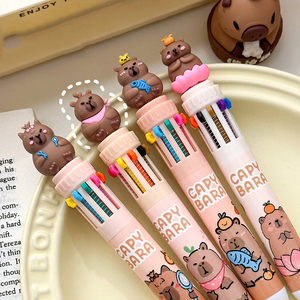 Nouveau lot de stylos à bille rétractables esthétiques 10 couleurs 2026 – Accessoires de <span class=keywords><strong>papeterie</strong></span> pour filles avec motifs animaux – Pointe de 0,7 mm - Product Image 6