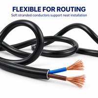 Câble de commande flexible 2 conducteurs 2 x 0,5 mm² H05VV-F RVV en cuivre isolé et gainé PVC 300/500V pour connexions d'instruments