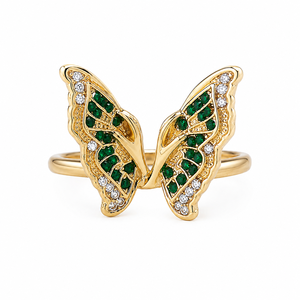 Anello a Farfalla Colorato per Donne, Gioiello da Dito alla Moda in Stile Europeo e Americano - Product Image 1
