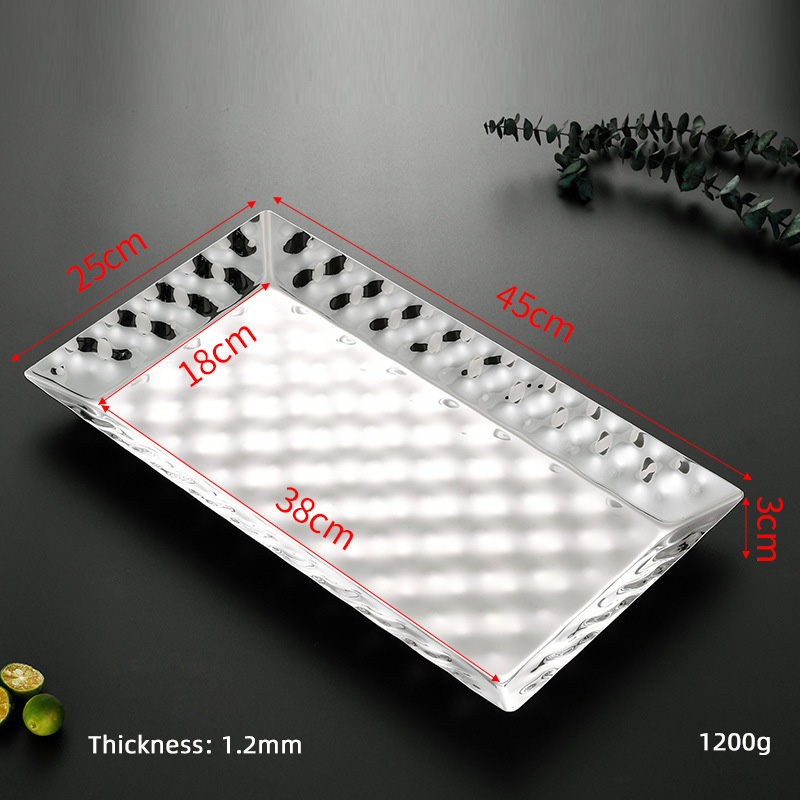 45*25*3 CM Rectangular silver