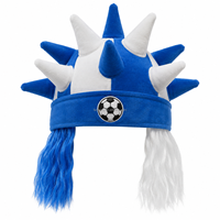 Casquette Perruque Casque Viking pour Supporters de Football Brésiliens – Accessoires de Fête et de Sport pour Fans de Football
