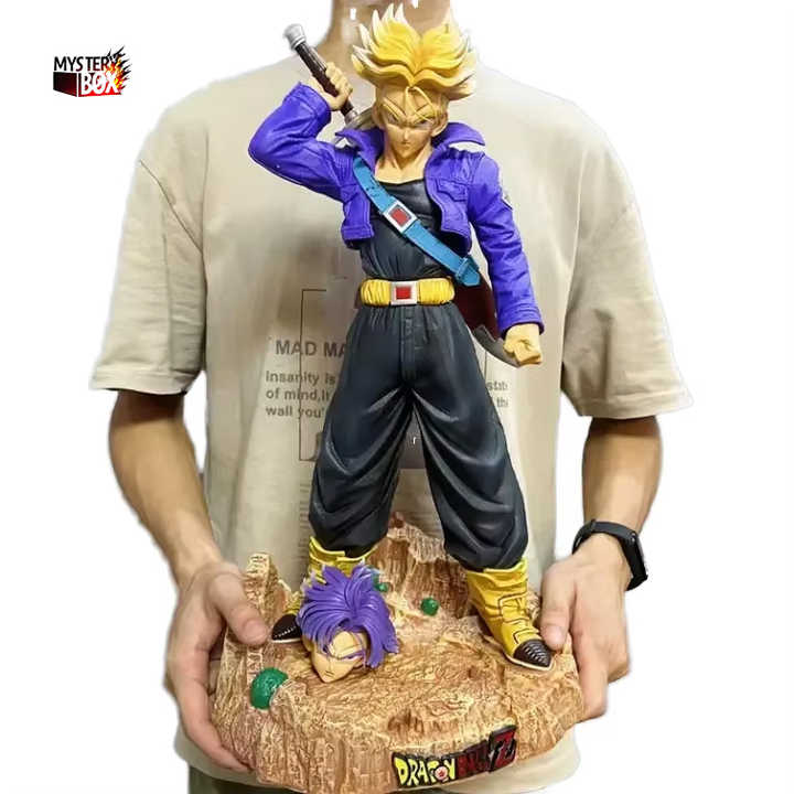50CM Model DBZ Trunks PVC Sculpture Two Heads Changed Model Manga ...