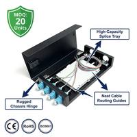 Boîtier de terminaison à fibre optique 4 ports LC Duplex OEM ODM, montage mural, boîte de distribution de raccordement métallique certifiée CE RoHS