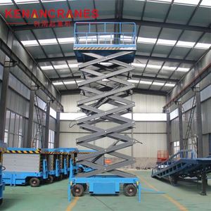 Remolque de batería hidráulica móvil de 10m, 12m, 14m, plataforma de trabajo aéreo de elevación móvil tipo tijera eléctrica - Product Image 5