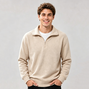 2026 Men's 1/4 <strong>Quarter</strong> <strong>Zip</strong> Fleece Pullover Sweatshirt, Casual Stand Collar Half <strong>Zip</strong> Fleece <strong>Jumper</strong> for Autumn Winter Available - Product Image 5