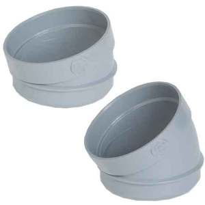 Accesorios de sector de codo de plástico de acero inoxidable de acero al carbono, acoplamiento de manguera de alta presión de 100mm, Ø 15 °, superficie lisa pintada - Product Image 1