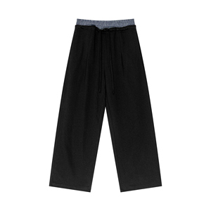 Pantalones de chándal multibolsillo de algodón y poliéster holgados informales para hombre, pantalones de jogging de pierna ancha con cordón en la cintura para Tallas grandes - Product Image 4