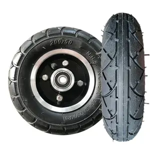 New 8-Inch Pneumatic Rubber Tire with Steel Rim and Adjustable Axle for Wheelbarrow and Ride on Cars