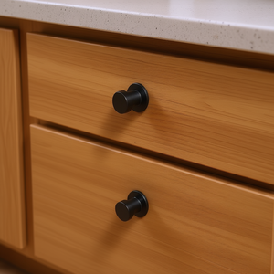 Tiradores de gabinete de aleación de zinc negro de 1.18 pulgadas cuadradas para cajones de cocina, armarios y muebles - Product Image 2