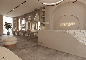 Luxury Beige Modern Hair <b>Salon</b> Interior Design, Full Store Customization <b>salon</b> Hair equipment Hair <b>Salon</b> Furniture Set - Product Image 3