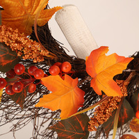 Automne automne couronne Halloween Thanksgiving guirlande fenêtre porte couronne suspendue couronne de feuille d'érable