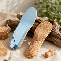 Semelles orthopédiques de soutien de la voûte plantaire, inserts de chaussures en mousse à mémoire de forme et liège pour fasciite plantaire, soulagement des douleurs au talon et aux pieds pour hommes et femmes