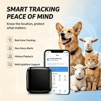 Rastreador GPS Inteligente 4G GSM LBS en Tiempo Real, Mini Localizador Impermeable para Perros y Gatos, Collar para Gatos Pequeños, Rastreador para Mascotas