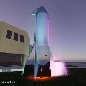 منحوتة كبيرة حديثة من الفولاذ المقاوم للصدأ من Vincentaa تمثال صاروخي يمكن تصميمه حسب الطلب تمثال خارجي