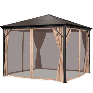 Casa de aluminio jardín sol prefabricado vidrio terraza prefabricada PC habitación aluminio invierno venta gafas personalizadas <span class=keywords><strong>Roma</strong></span> PC Gazebo - Product Image 2