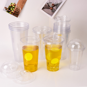 Vasos de Plástico para Bebidas y Jugos con Tapa, Vaso de Vino de Plástico de 16 oz, Vasos de Plástico de 12 oz, 14 oz, 32 oz con Tapa - Product Image 3