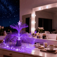 Farbwechselnde LED-Faser Doppelschichtige Quallen-Weihnachtsbaumbeleuchtung Deko aus Kunststoff für Innenräume Schlafzimmer Wohnzimmer