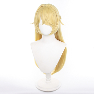 Parrucca sintetica Ainizi da 75 cm, gialla, resistente al calore, nuova pelle di <span class=keywords><strong>Fischl</strong></span>, per cosplay da Genshin Impact - Product Image 4
