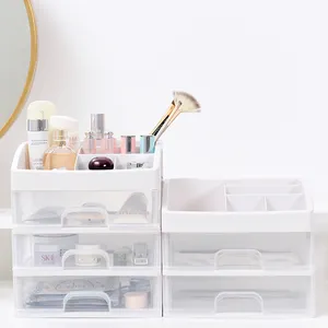 Trasparente Stile Del Cassetto di Trucco Pennello Rossetto Ornamento Organizzatore di Plastica Dell'organizzatore di Immagazzinaggio Cosmetici Box