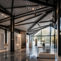 Salle d'exposition préfabriquée en acier écologique pour salon professionnel, bâtiment commercial durable