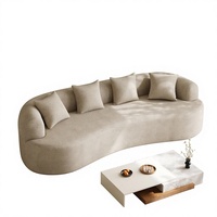 Canapé d'angle surdimensionné pour salon, moderne et luxueux, en tissu chenille moelleux, 4 places, assise extra profonde et large, courbé effet nuage