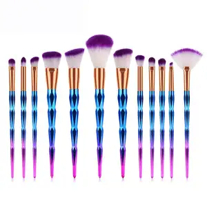 12 unids/lote pinceles de maquillaje profesional mezcla de sombra de ojos de cejas maquillaje cepillo conjunto de belleza Fundación mezcla Kit cosmético