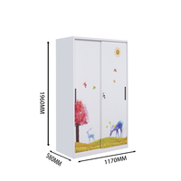 Armoire moderne à portes coulissantes en métal assemblée à bas prix mobilier de chambre à coucher pour la maison hôpital utilisation polyvalente du salon