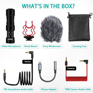 Micrófono de video externo profesional Micrófono con cable direccional de condensador cardioide para cámara de computadora de teléfono - Product Image 6