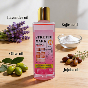 Aceite Reparador de Estrías, Aceite Reparador <span class=keywords><strong>para</strong></span> Madres, Vitamina E, Ácido Kójico, 4x Más Eficaz, Aceite Antiarrugas <span class=keywords><strong>para</strong></span> una Piel Suave, <span class=keywords><strong>para</strong></span> Cuerpo y Rostro, Venta al por Mayor - Product Image 4