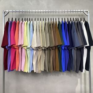 Trống 230G 100% Cotton Quá Khổ Áo Thun Drop Shoulder Cộng Với Kích Thước Các Nhà Sản Xuất Tùy Chỉnh Lụa Màn Hình In Ấn Unisex T Áo Sơ Mi Cho Nam Giới - Product Image 1