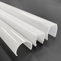 Diffuseur de lumière linéaire LED en tube rond en plastique transparent laiteux extrudé pour éclairage LED