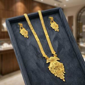 Venta al por mayor 14K 18K 24K Micro Gold Plated Long Forming Jewelry Set, Brass Gold Fashion Long Jewelry, Traditional Long Jewelry Set. - Product Image 2