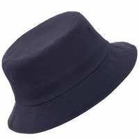 Topi Bucket Pria Bahan Katun Bernapas, Anti Sinar Matahari, Warna Solid, Logo Dapat Disesuaikan, Cocok untuk Memancing, Empat Musim