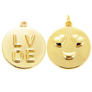 จี้ทองเหลืองชุบทองสำหรับสร้อยคอสร้อยข้อมือสำหรับงานปาร์ตี้ L92เรียกฉันว่าอารมณ์ความรู้สึก - Product Image 6