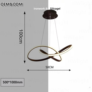 Lustre de décoration intérieure haut de gamme pour salon et salle à manger, anneaux en acrylique, <span class=keywords><strong>suspension</strong></span> artistique à LED - Product Image 2