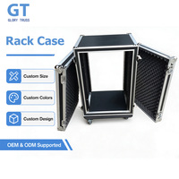 Boîtier de transport antichoc sur roues pour amplificateur audio de style ATA personnalisé, 8U, 10U, 12U, 14U, 16U, pour rack