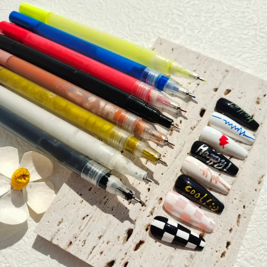 New Arrival Hot Sale Nail Polish UV Gel OEM Private Label Fast Dry Graffiti polish pen for DIY nail arts painting