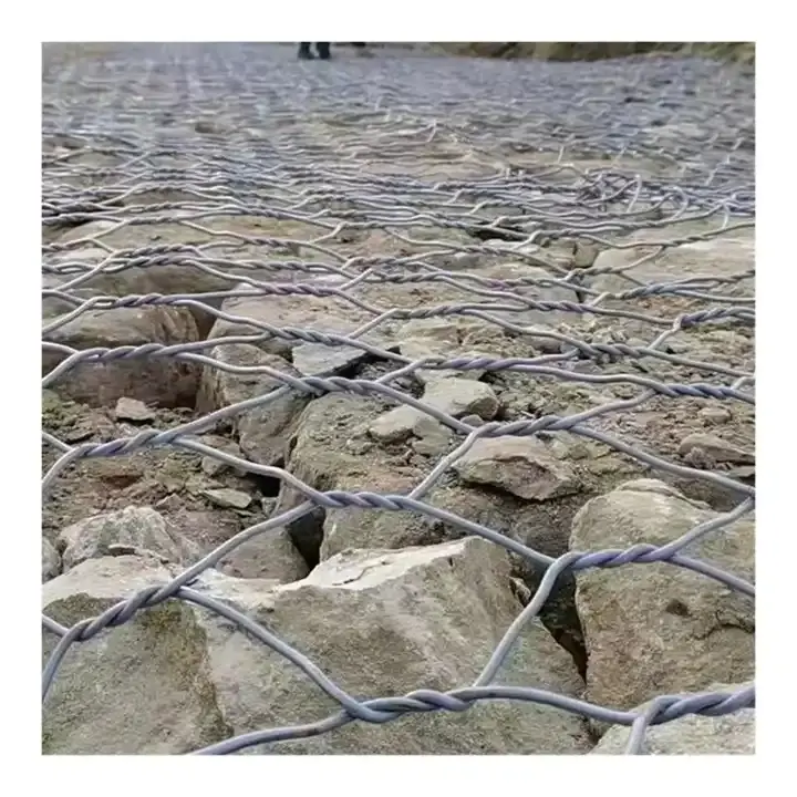 Çin gabion fabrikası 3mm 4mm 5mm tel özelleştirilmiş 2x1x1m altıgen taş gabion örgü