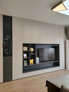 Mueble <span class=keywords><strong>de</strong></span> TV Moderno Personalizado para Sala <span class=keywords><strong>de</strong></span> Estar y Salón <span class=keywords><strong>Principal</strong></span> con Rejilla <span class=keywords><strong>de</strong></span> Pared para TV LED Eléctrica y Soporte <span class=keywords><strong>de</strong></span> TV Extensible y Convertible - Product Image 5