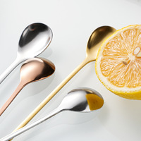 Cuillère à café en acier inoxydable avec manche en forme de feuille, fourchette à fruits, cuillère à thé or rose arc-en-ciel pour dessert, crème glacée, vaisselle de café