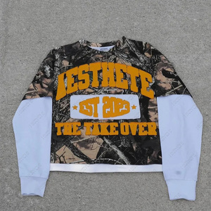 Camisetas Personalizadas de Manga Larga con Estampado Animal Vintage, 100% Algodón, Estilo Holgado, para Hombre, Tallas Grandes, Ropa Urbana, Impresión Serigráfica - Product Image 1