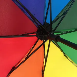 Custom Logo Rain Wholesale 3 Fold 8K Creative Rainbow 3 Folding Umbrella For Outdoor