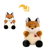 Peluche mignonne en position assise, taille personnalisable, poupée animale douce pour décoration de chambre, cadeau, ODM, OEM, logo personnalisé