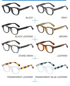 Gafas Fotocromáticas Anti-Luz Azul Europeas y Americanas, Montura Cuadrada, Gafas de Alta Gama para Hombre, Montura Multicolor - Product Image 5